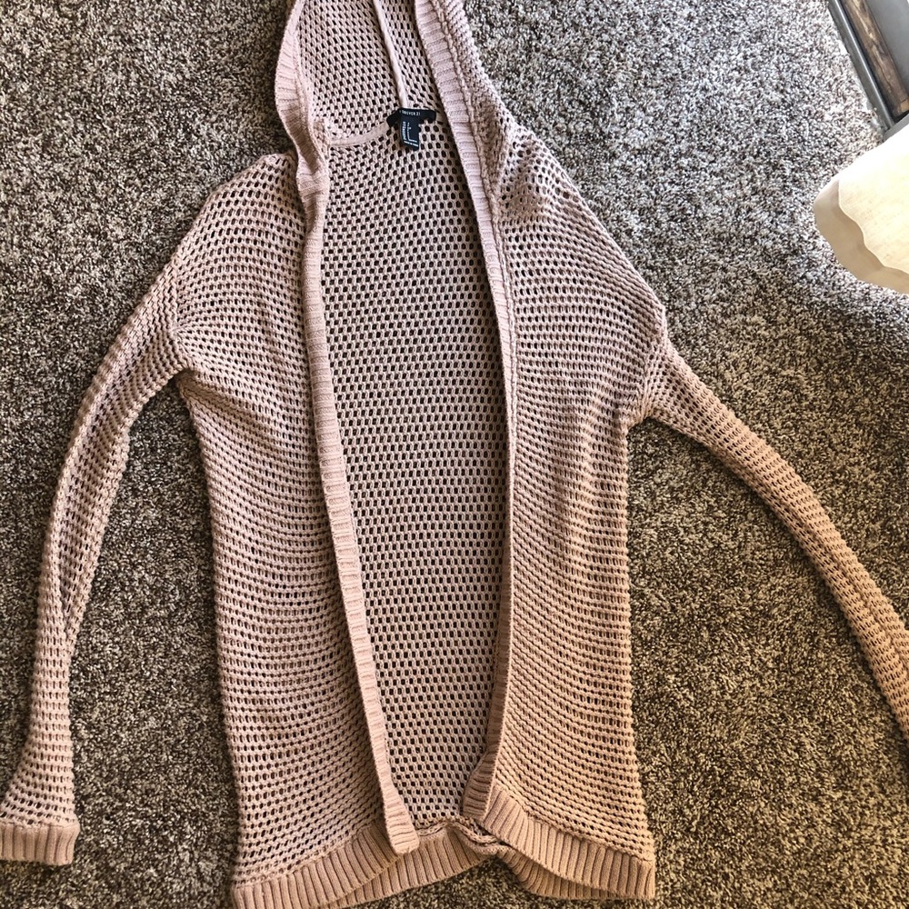 Knitted cardigan hoodie
